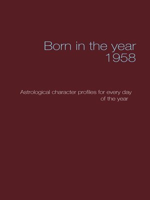 cover image of Born in the year 1958